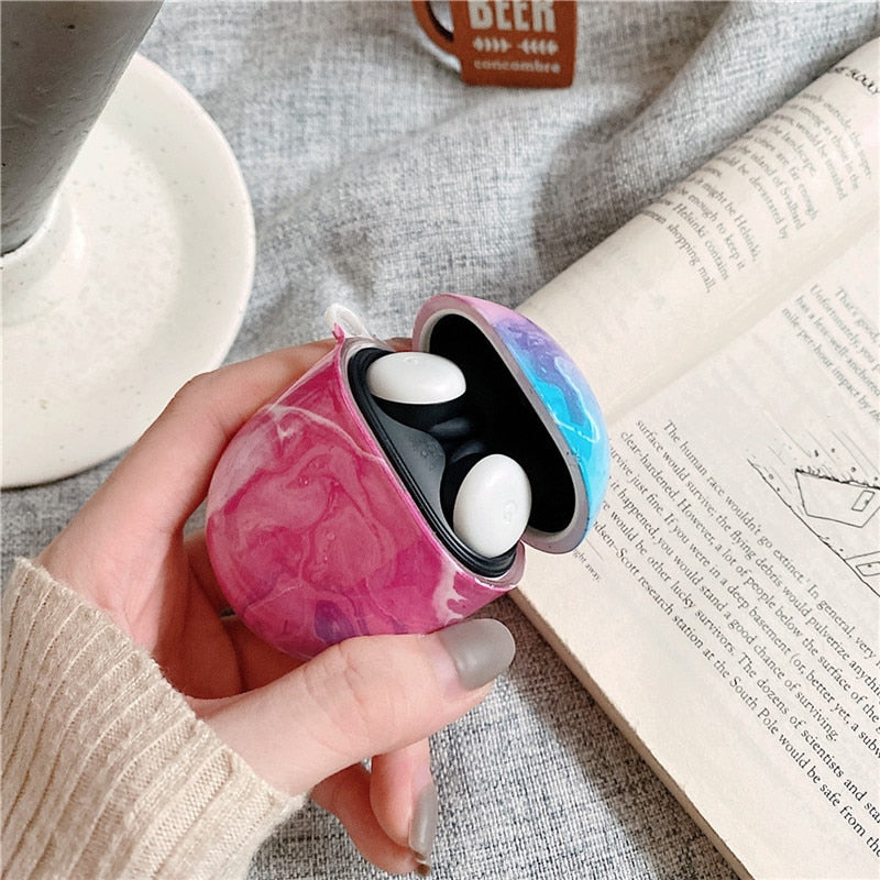 Marble Floral Google Pixel Buds Pro Case - Exoticase -