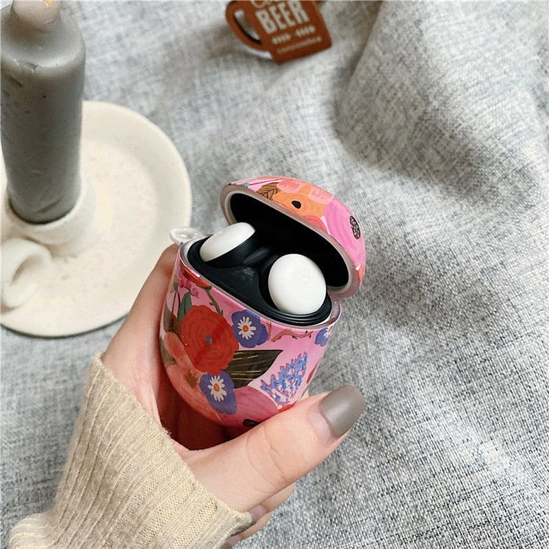 Marble Floral Google Pixel Buds Pro Case - Exoticase -