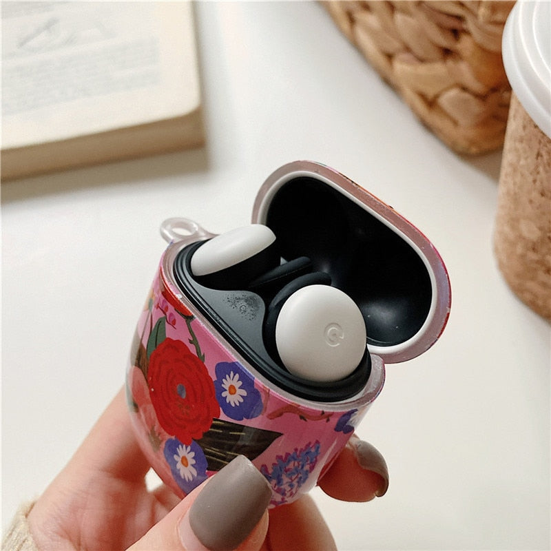 Marble Floral Google Pixel Buds Pro Case - Exoticase -