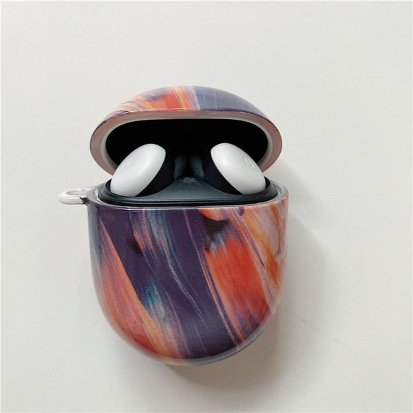Marble Floral Google Pixel Buds Pro Case-Exoticase-A-