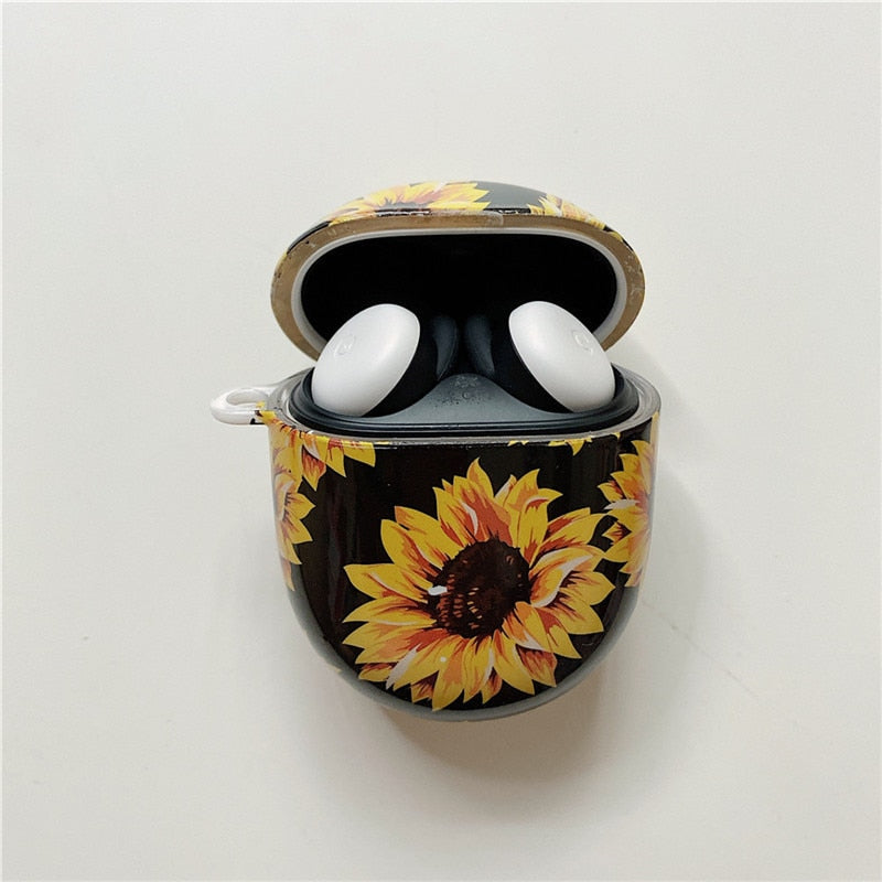 Marble Floral Google Pixel Buds Pro Case-Exoticase-E-