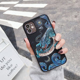 Marble, Leaves & Abstract Art iPhone Case-Exoticase-