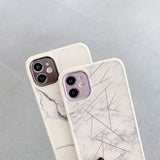 Marble, Leaves & Abstract Art iPhone Case-Exoticase-