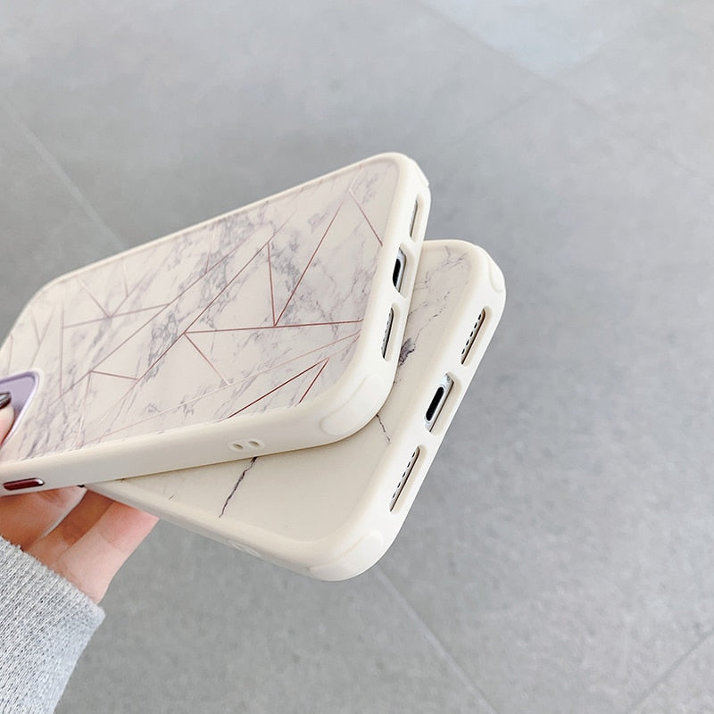 Marble, Leaves & Abstract Art iPhone Case-Exoticase-