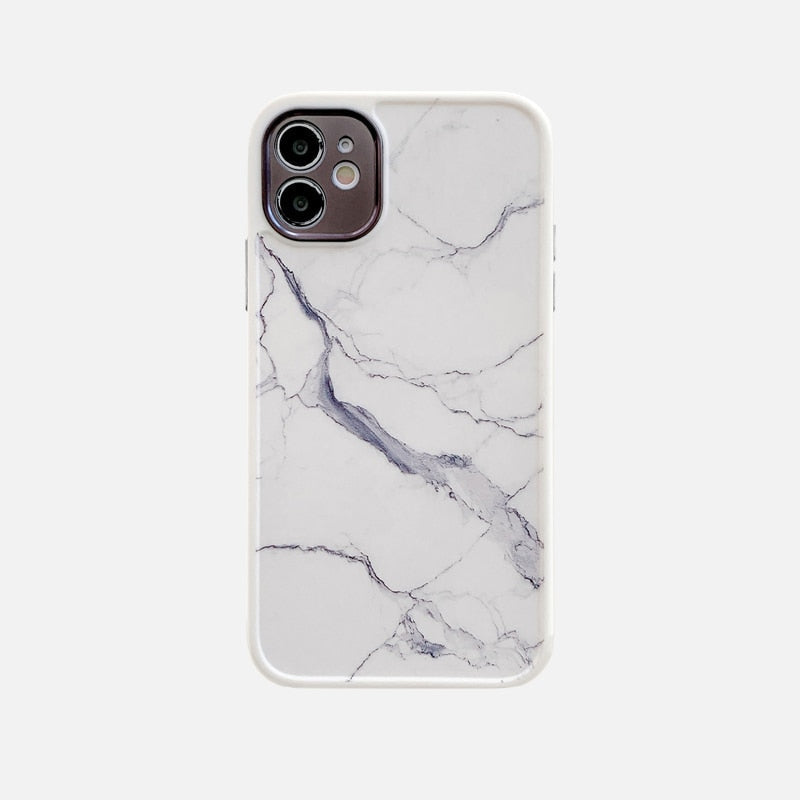 Marble, Leaves & Abstract Art iPhone Case-Exoticase-