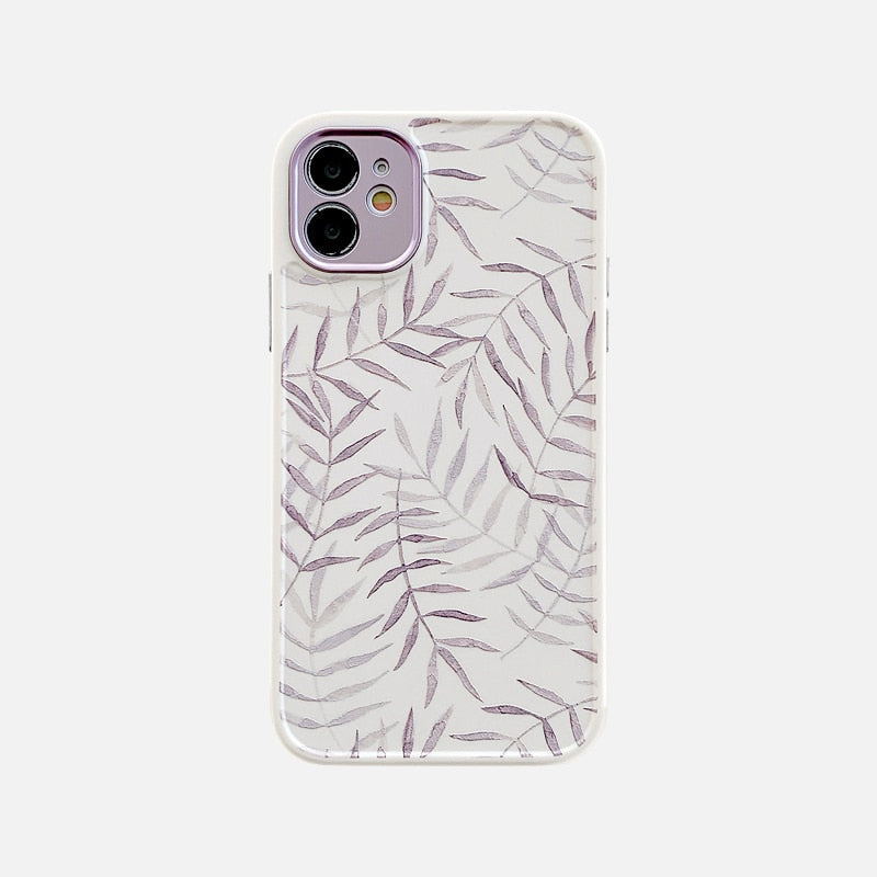 Marble, Leaves & Abstract Art iPhone Case-Exoticase-