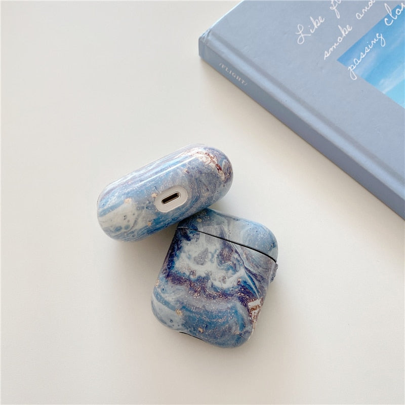Marble iPhone AirPods Case Combo 1-Exoticase-