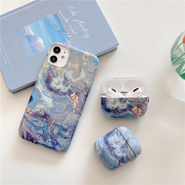 Marble iPhone AirPods Case Combo 1 - Exoticase -