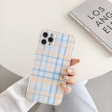 Orange and Blue Plaid iPhone Case-Exoticase-