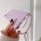 Plated Heart Silicone Samsung Case with Crossbody Lanyard - Exoticase -