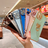Plated iPhone case with Rhinestone Heart Ring-Exoticase-