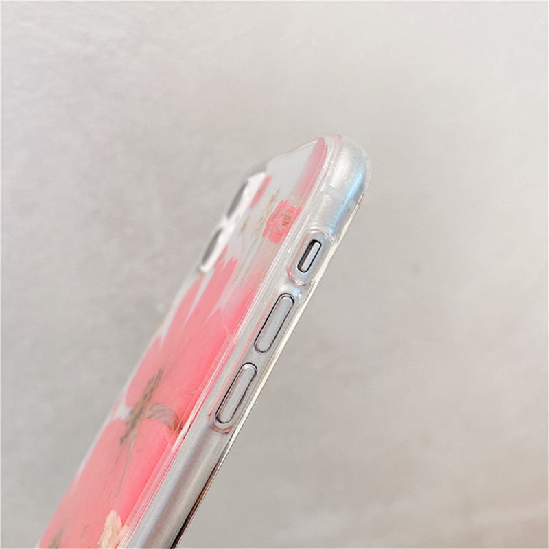 Real Pressed Dried Flowers iPhone Case-Exoticase-