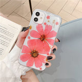 Real Pressed Dried Flowers iPhone Case-Exoticase-For iPhone 12 Pro Max-A-