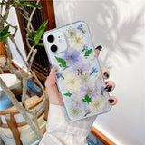 Real Pressed Dried Flowers iPhone Case-Exoticase-For iPhone 12 Pro Max-C-