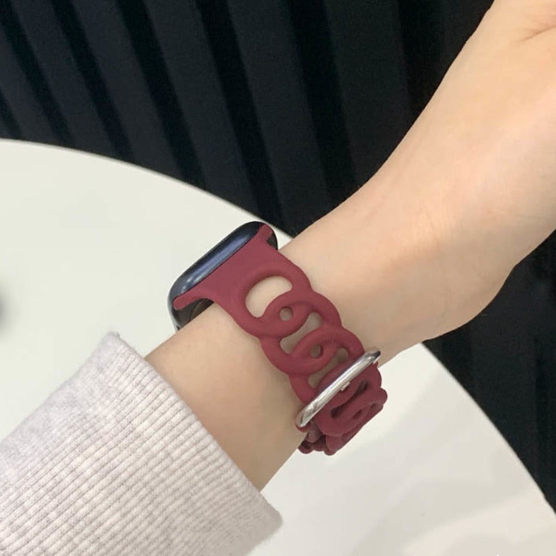 Silicone Apple Watch Gourmette Bands-Exoticase-