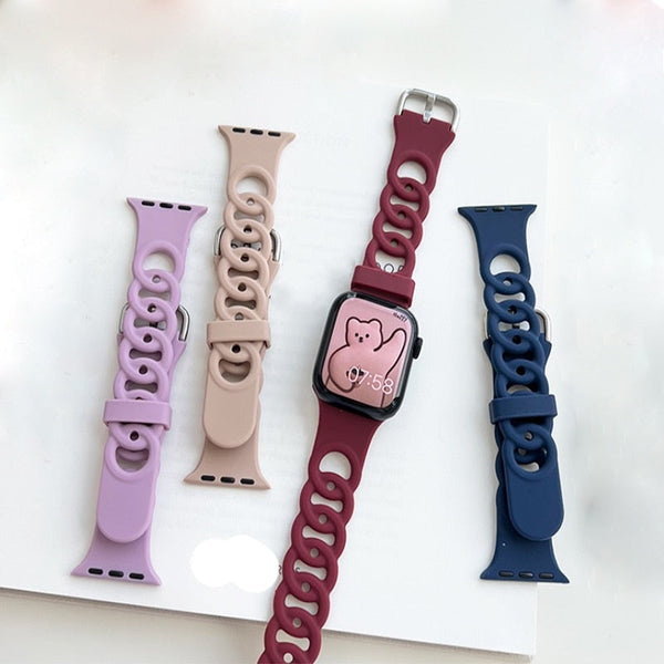 Silicone Apple Watch Gourmette Bands-Exoticase-