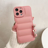 Soft Down Jacket iPhone Case-Exoticase-For iPhone 13 Pro Max-Pink-