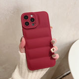 Soft Down Jacket iPhone Case - Exoticase - For iPhone 13 Pro Max / Wine Red