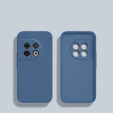 Square Liquid Silicone OnePlus Case-Exoticase-For OnePlus 11-Blue-