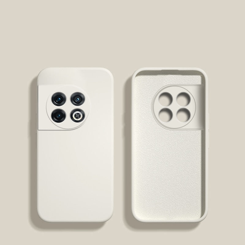 Square Liquid Silicone OnePlus Case - Exoticase - For OnePlus 11 / Cream-white