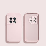 Square Liquid Silicone OnePlus Case-Exoticase-For OnePlus 11-Pink-