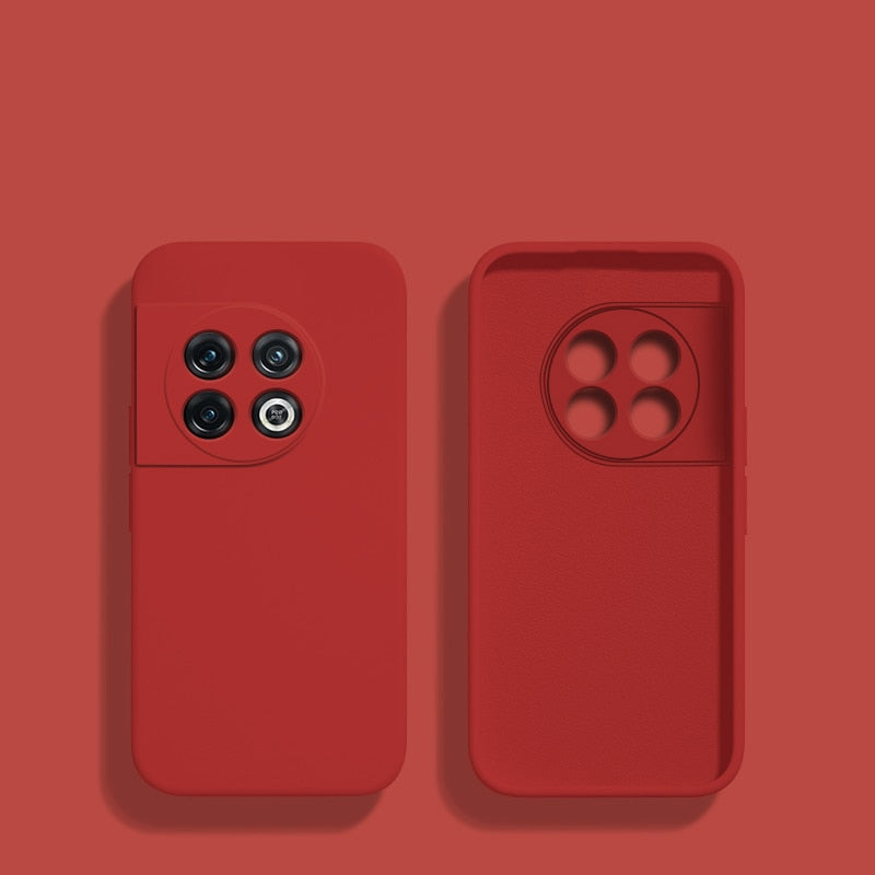 Square Liquid Silicone OnePlus Case - Exoticase - For OnePlus 11 / Red