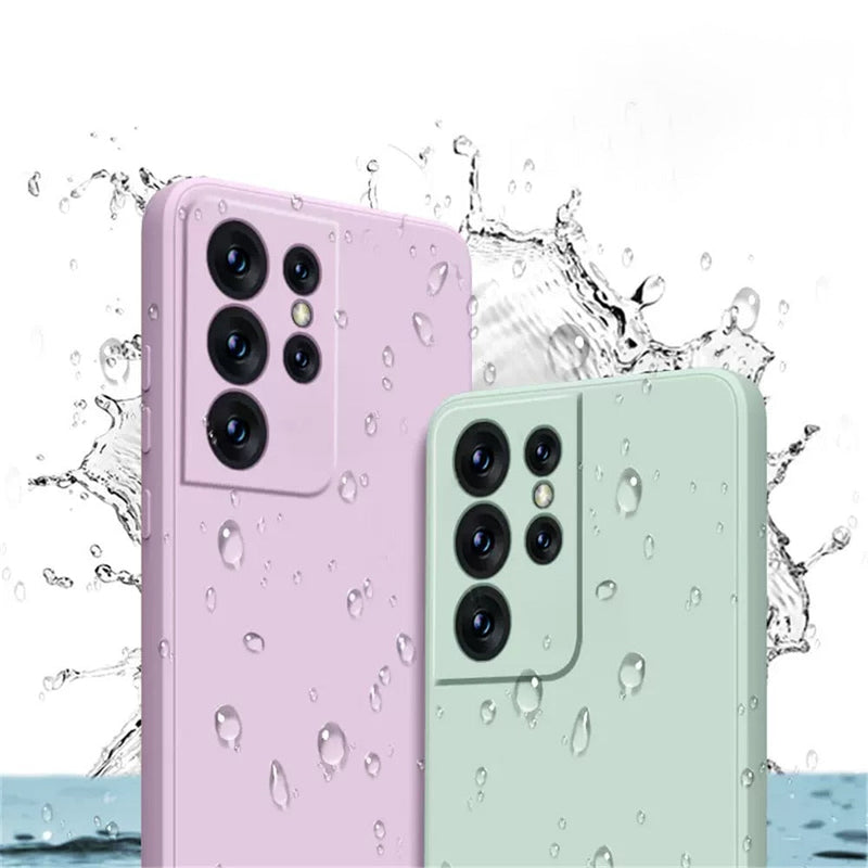Square Silicone Samsung Galaxy Case With Strap-Exoticase-