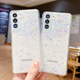 Stars & Circles Shimmering Glitter Samsung Case - Exoticase -