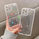 Stars & Hearts Rainbow Effect iPhone Case-Exoticase-