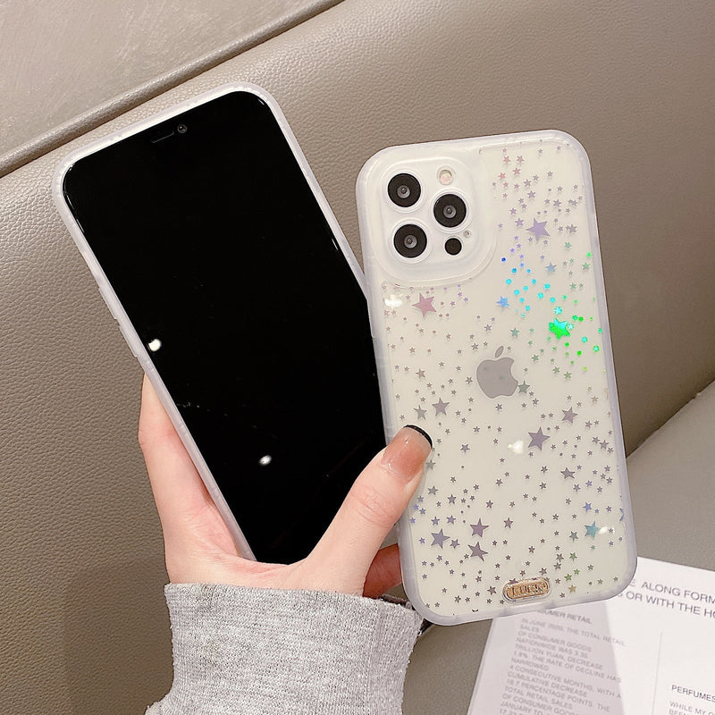 Stars & Hearts Rainbow Effect iPhone Case-Exoticase-