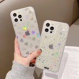 Stars & Hearts Rainbow Effect iPhone Case-Exoticase-