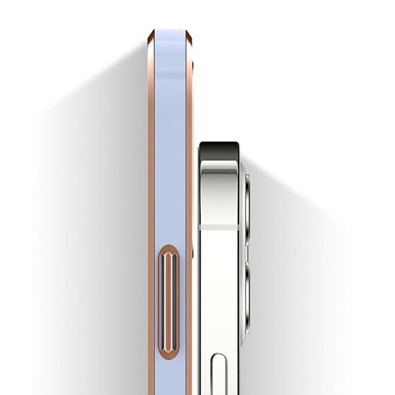 Stylish Plated Clear Back iPhone Case-Exoticase-