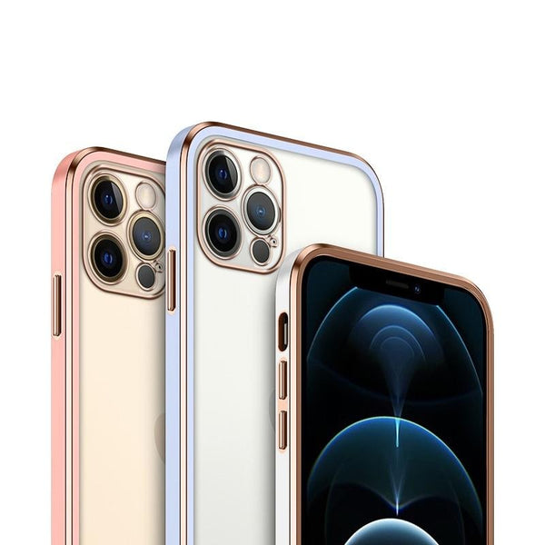 Stylish Plated Clear Back iPhone Case-Exoticase-