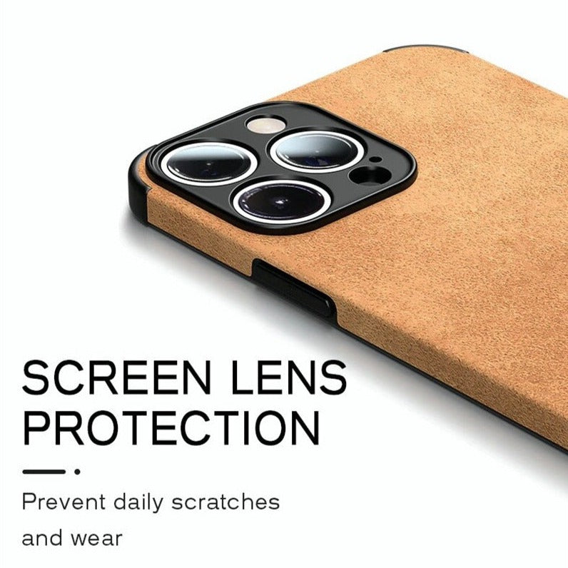 Suede Leather Apple iPhone Case-iPhone Leather Suede Case-Exoticase-