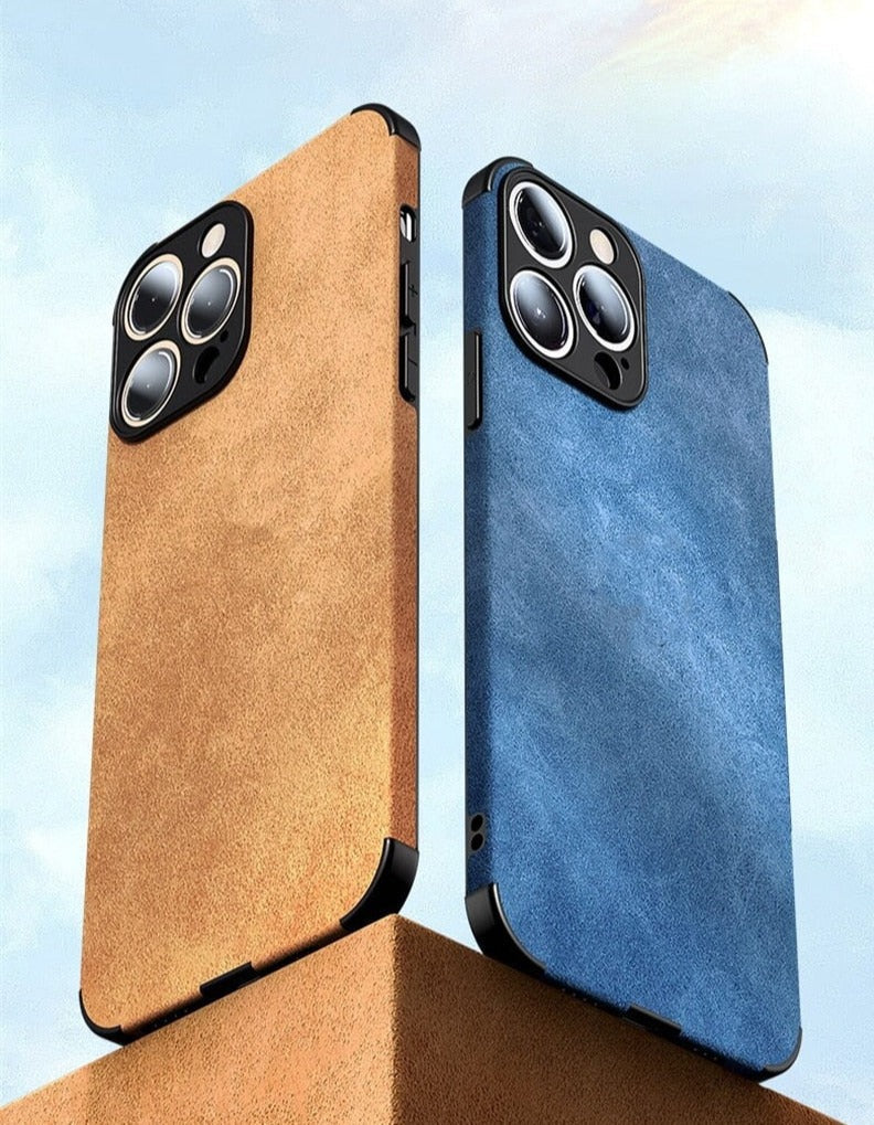 Suede Leather Apple iPhone Case-iPhone Leather Suede Case-Exoticase-