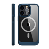 Transparent Anti-Slip Shockproof MagSafe Apple iPhone Case-Exoticase-For iPhone 14-Blue-