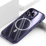 Transparent Anti-Slip Shockproof MagSafe Apple iPhone Case-Exoticase-For iPhone 14-Purple-