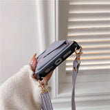 Trendy Crossbody Shoulder Strap Wallet Apple iPhone Case-iPhone Case-Exoticase-