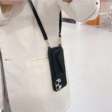 Trendy Crossbody Shoulder Strap Wallet Apple iPhone Case-iPhone Case-Exoticase-