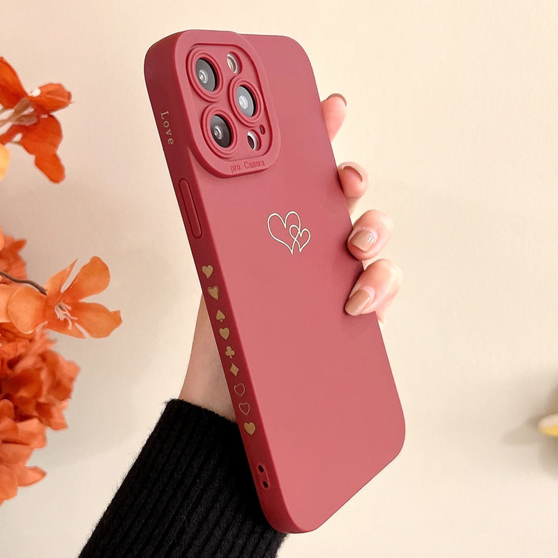 Two Cute Hearts iPhone Case-Exoticase-