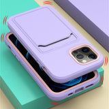 Two Tone Silicone iPhone Case with Card Pocket - Exoticase -