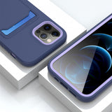 Two Tone Silicone iPhone Case with Card Pocket-Exoticase-