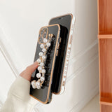 Variety Hearts iPhone Case with Pearl Chain - Exoticase -