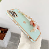 Variety Hearts iPhone Case with Pearl Chain-Exoticase-For iPhone 13 Pro Max-Green-