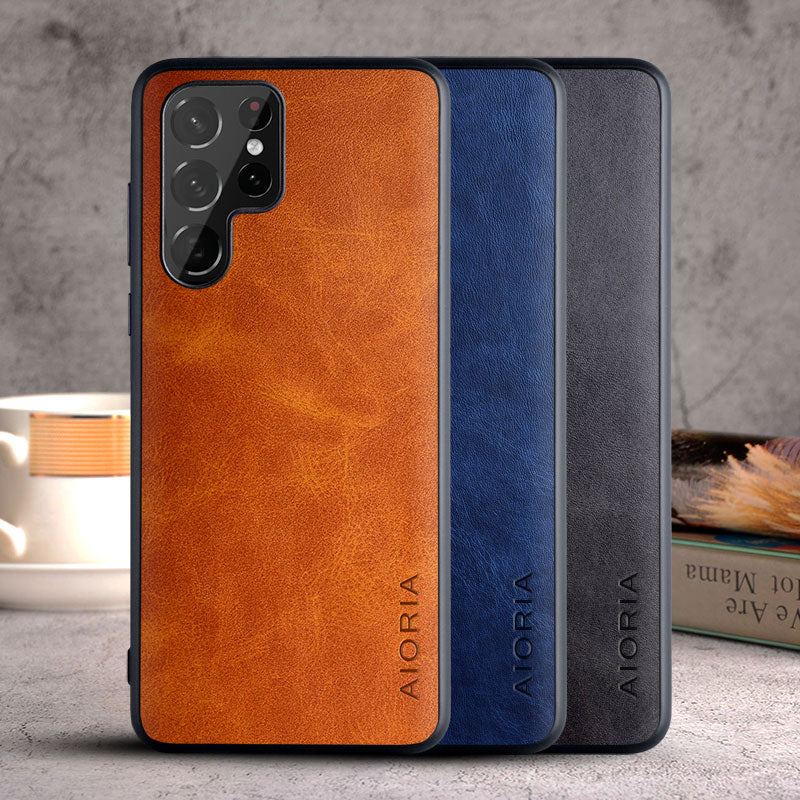 Vintage PU Leather Samsung Galaxy Case-Exoticase-