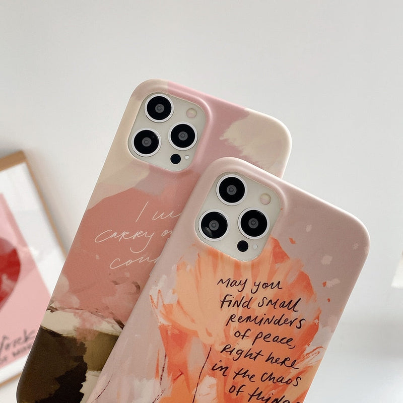 Watercolor Art with Quotes iPhone Case-Exoticase-