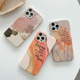Watercolor Art with Quotes iPhone Case-Exoticase-