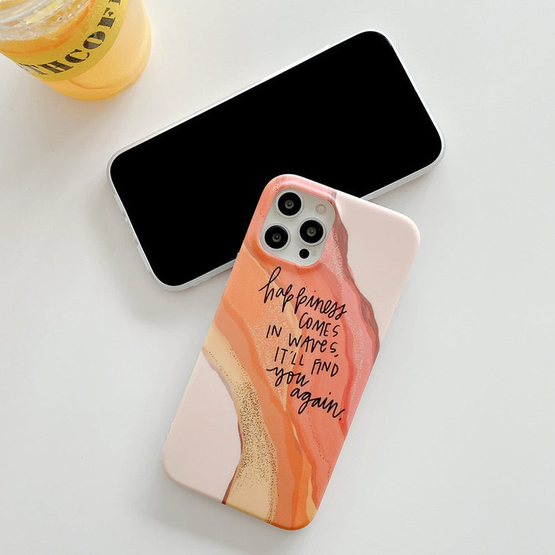 Watercolor Art with Quotes iPhone Case-Exoticase-