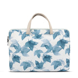 Watercolor Blue Leaves MacBook Bag - Exoticase -