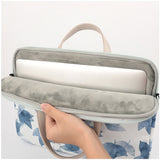 Watercolor Blue Leaves MacBook Bag - Exoticase -